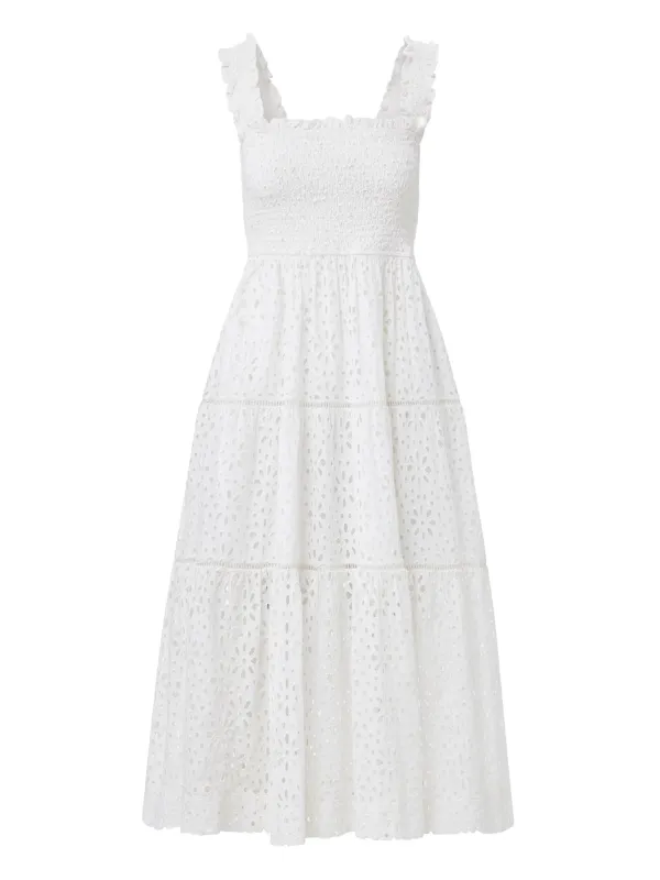 Kristen Dress Fresh White Seaside Eyelet sold by Change of Scenery