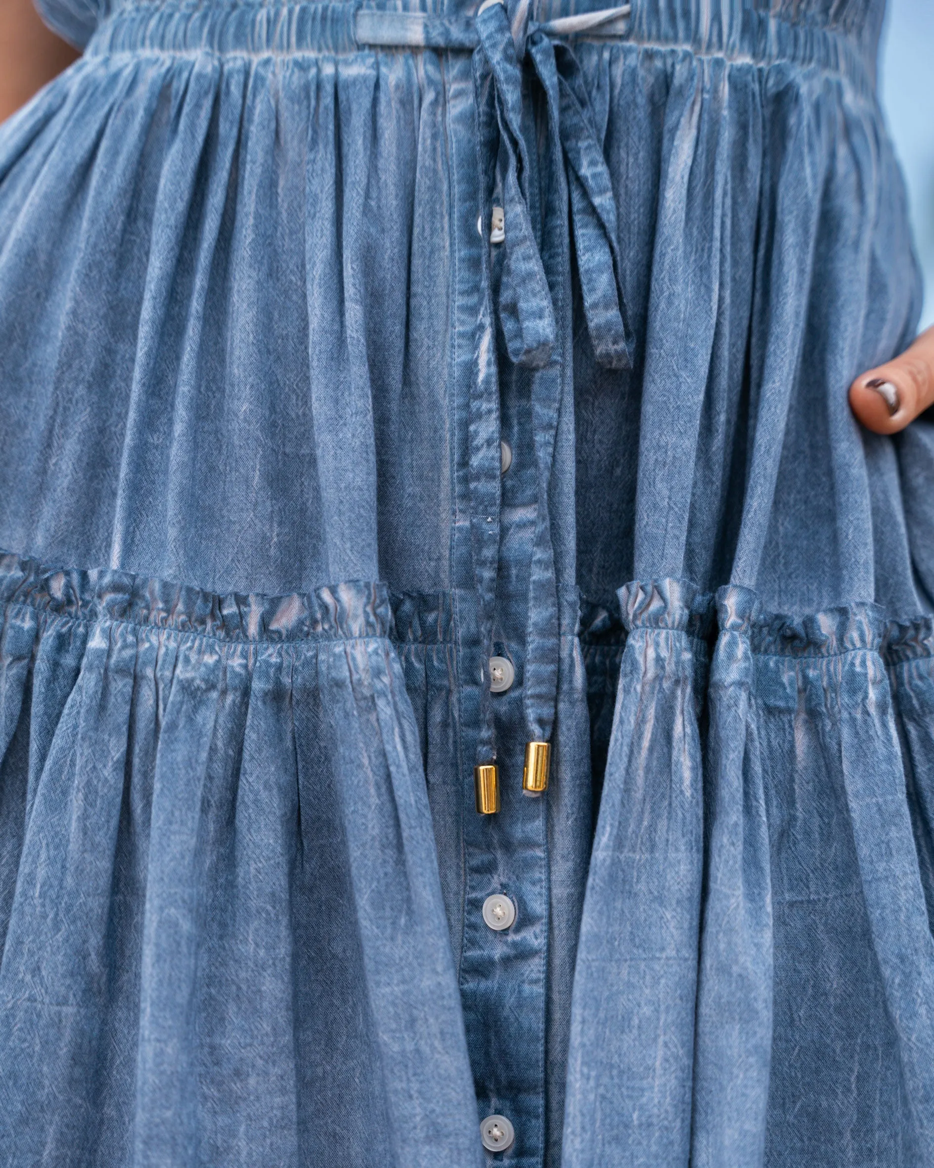 Charlotte Dress In Stonewash sold by Change of Scenery product image thumbnail 5