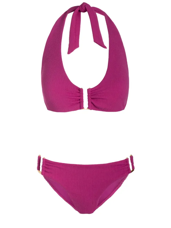 Shana Top + Layla U Bottom In Plum Texture sold by Change of Scenery