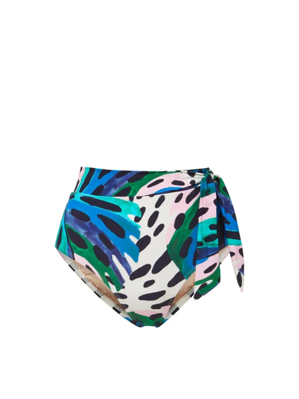 Side Tie High Waist Bottom Palm Island sold by Change of Scenery