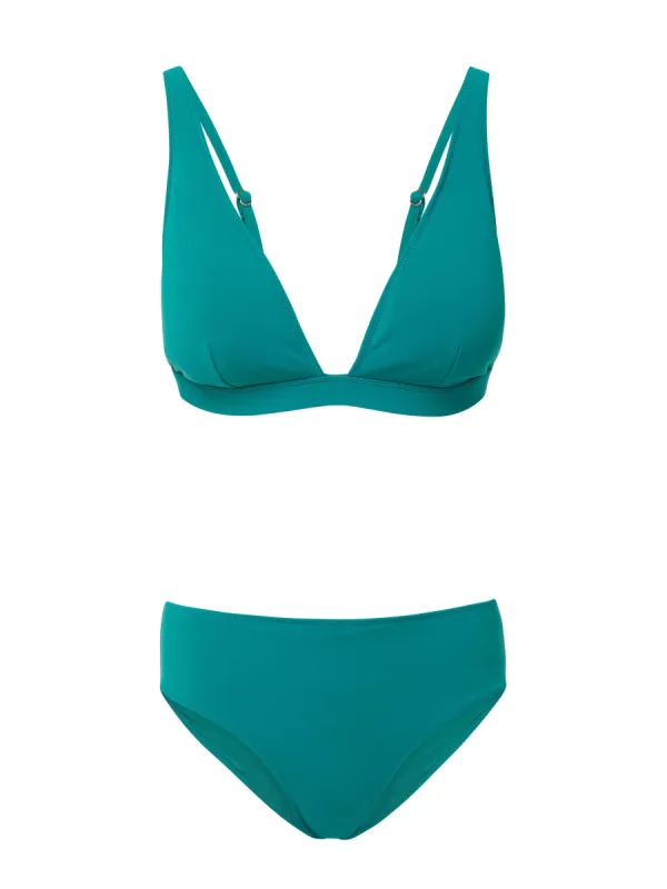 Jessica Top + Classic Midrise Bottom in Petrol sold by Change of Scenery
