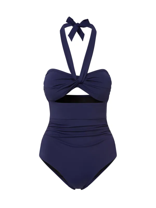 Ella One Piece Navy Satin sold by Change of Scenery