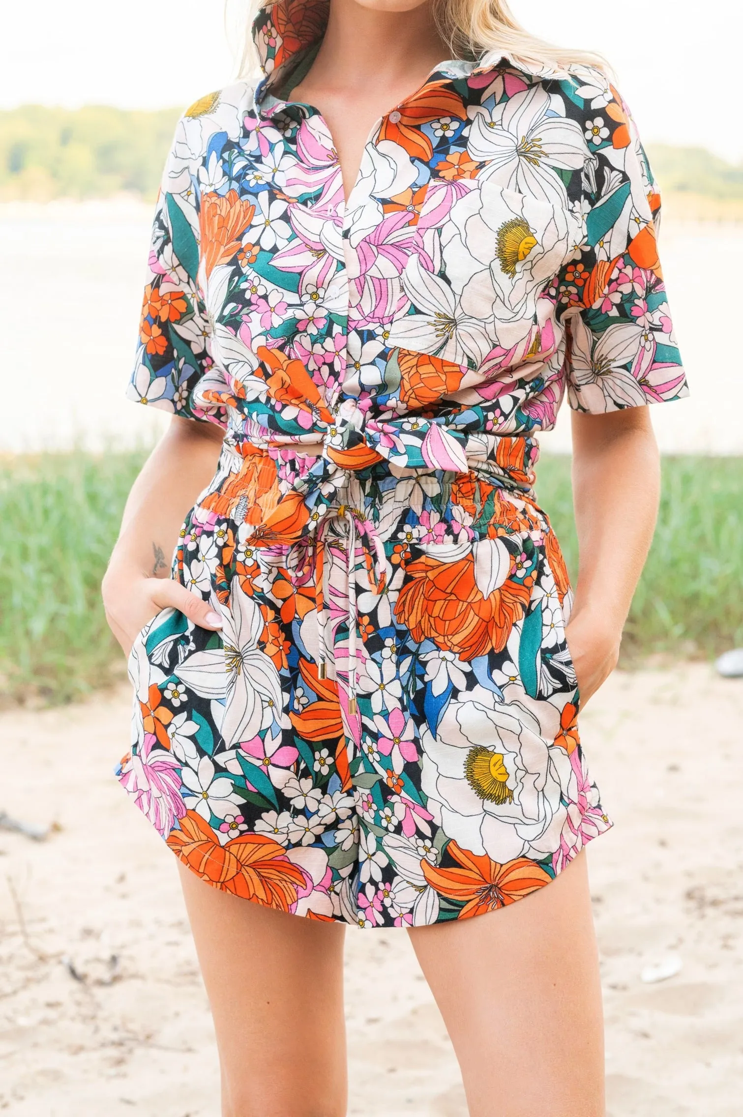 Michelle Shirt In Tropical Garden sold by Change of Scenery product image thumbnail 2