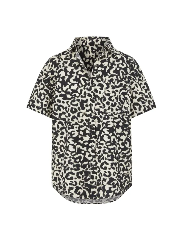Michelle Shirt In Mia Leopard sold by Change of Scenery