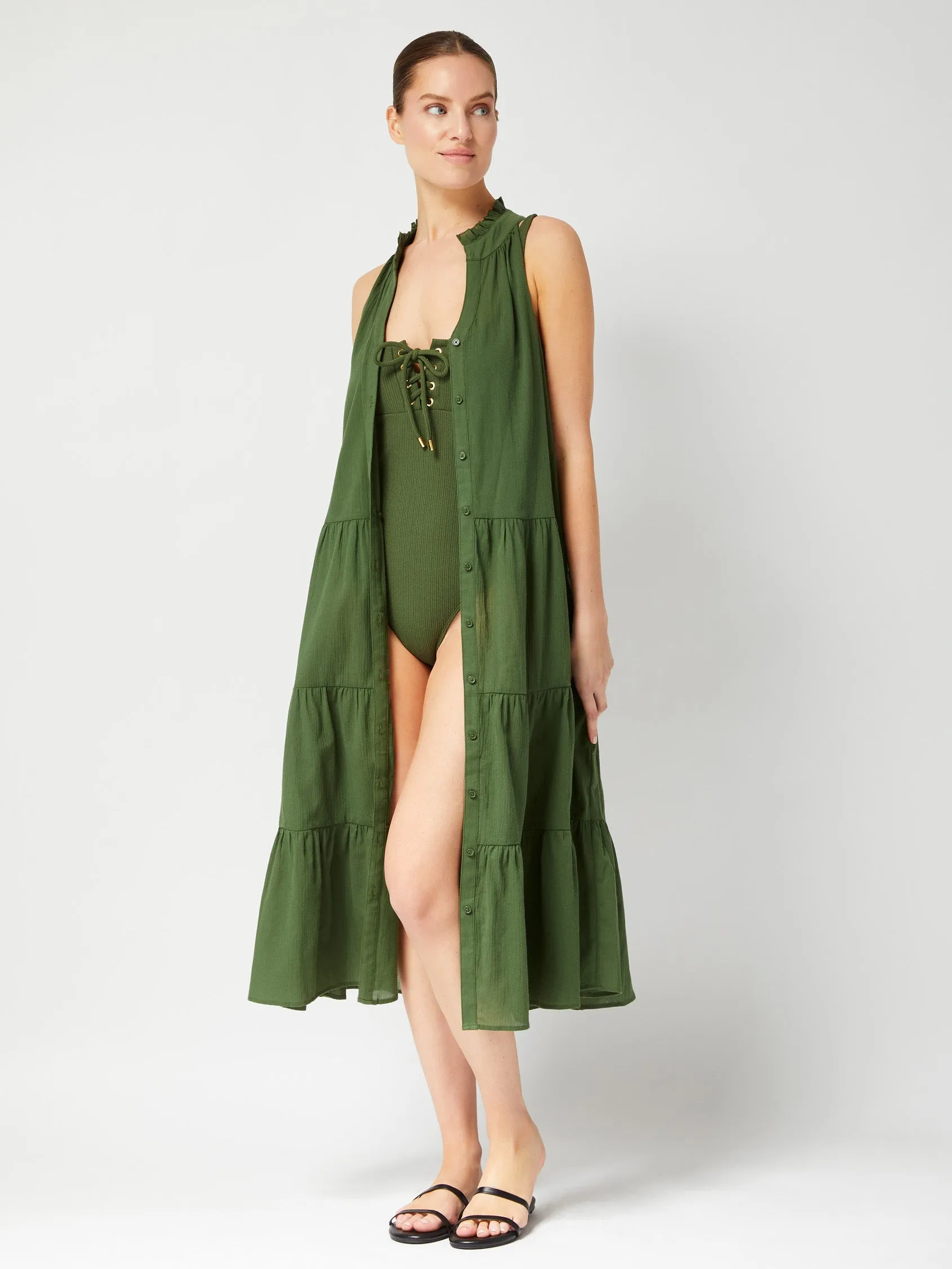 Tracy Dress Olive sold by Change of Scenery product image thumbnail 3