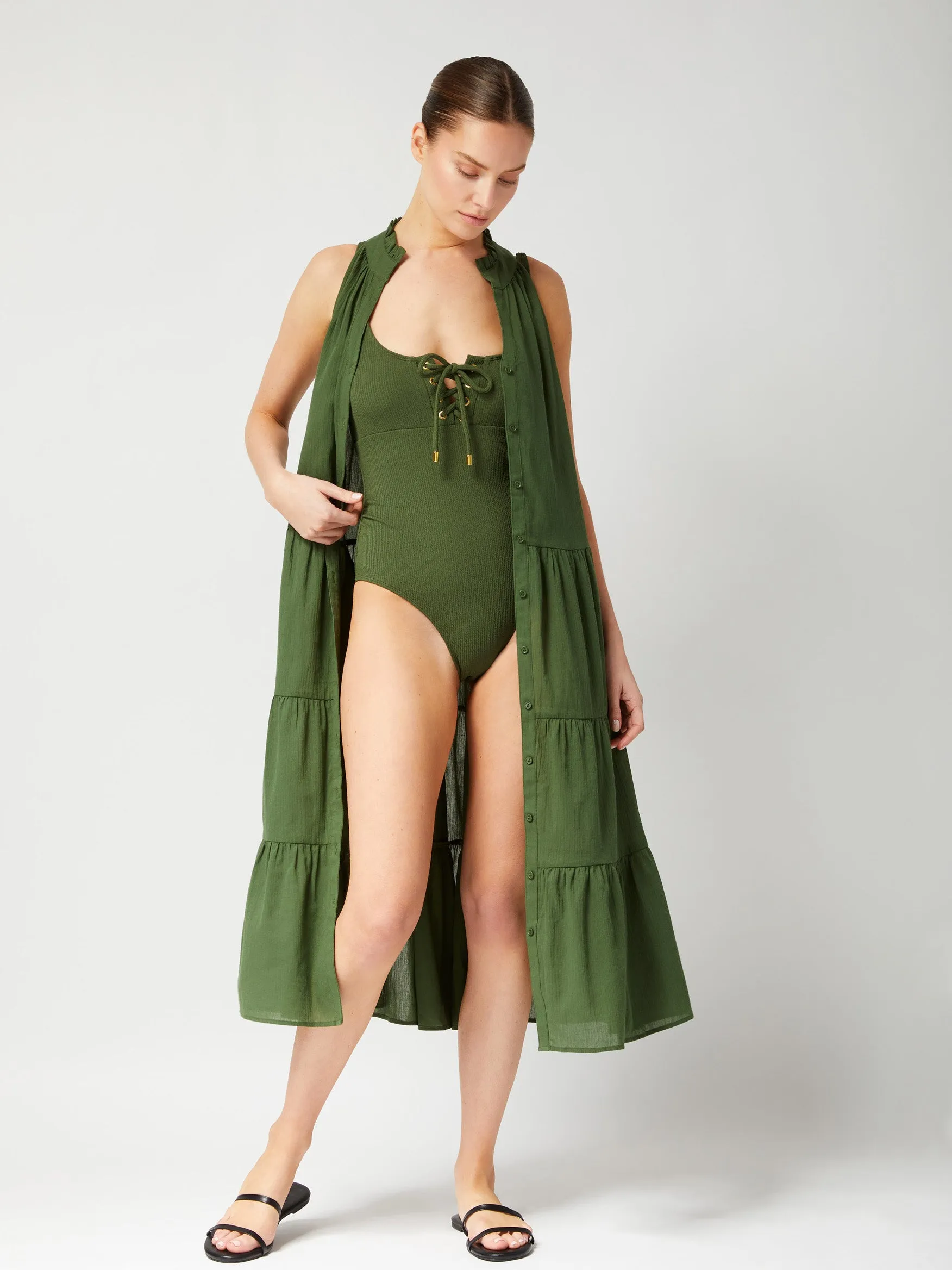 Tracy Dress Olive sold by Change of Scenery product image thumbnail 2