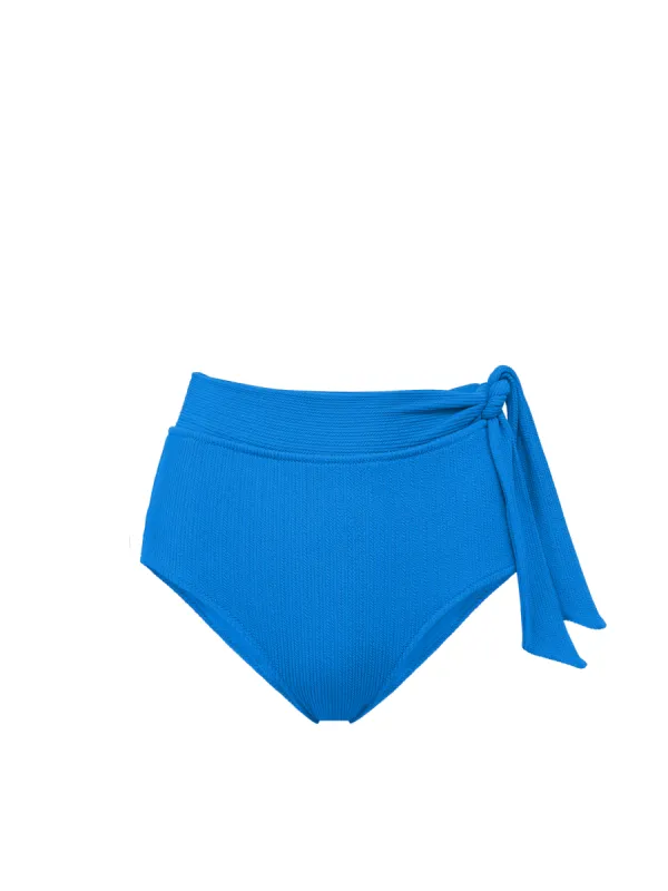 Side Tie High Waist Bottom In Grotto Texture sold by Change of Scenery