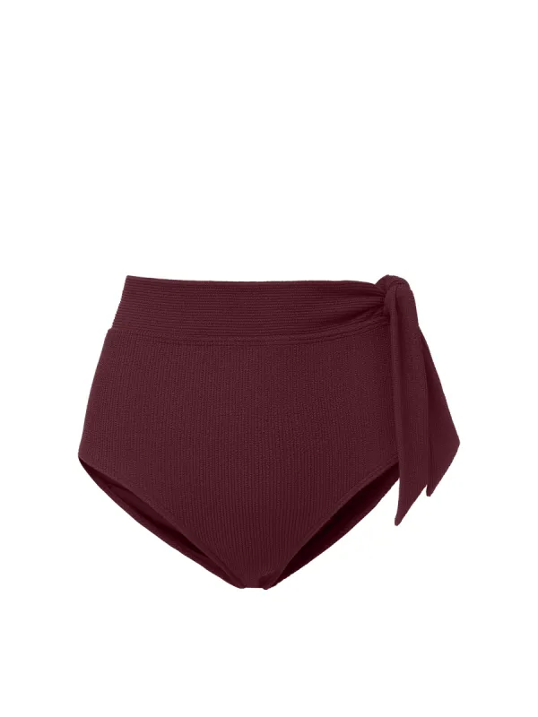 Side Tie High Waist Bottom Auburn Texture sold by Change of Scenery