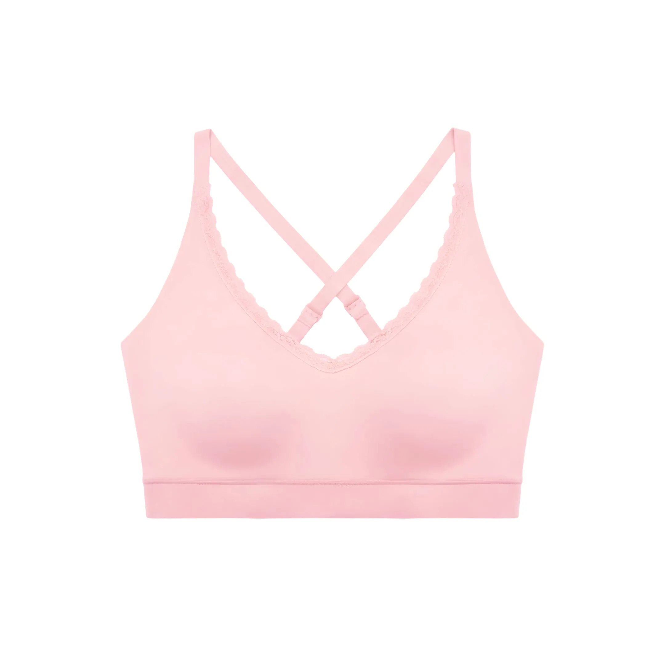 Floatley Cozy Wireless Lace Trim Scoop Plunge Bra sold by Floatley product image thumbnail 4
