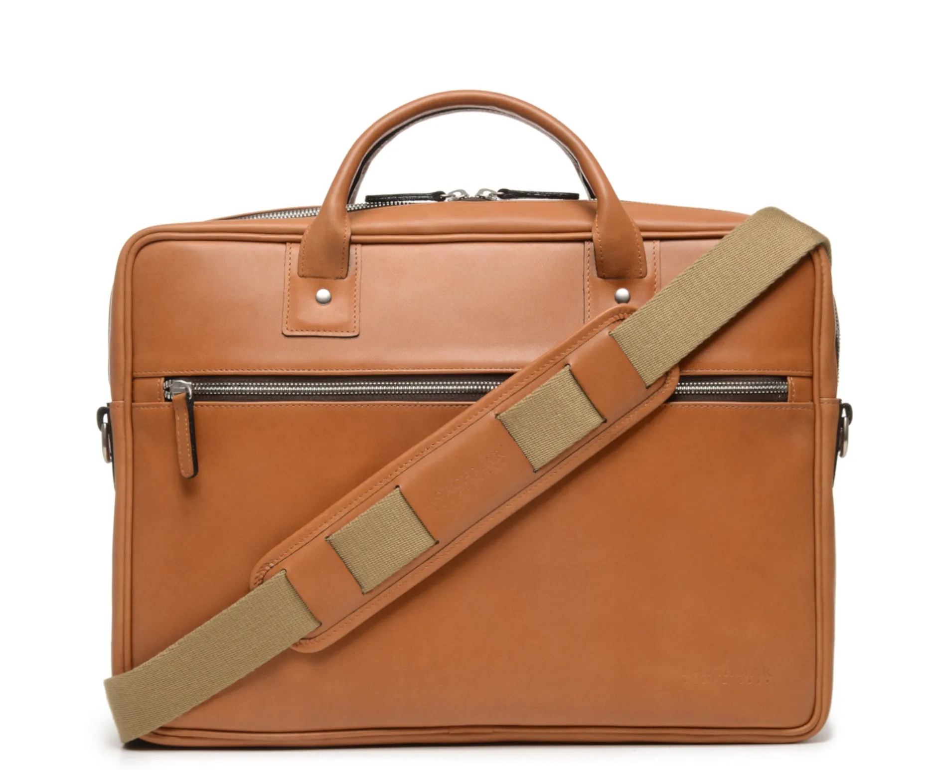 Dylan Slim Leather Briefcase sold by Korchmar