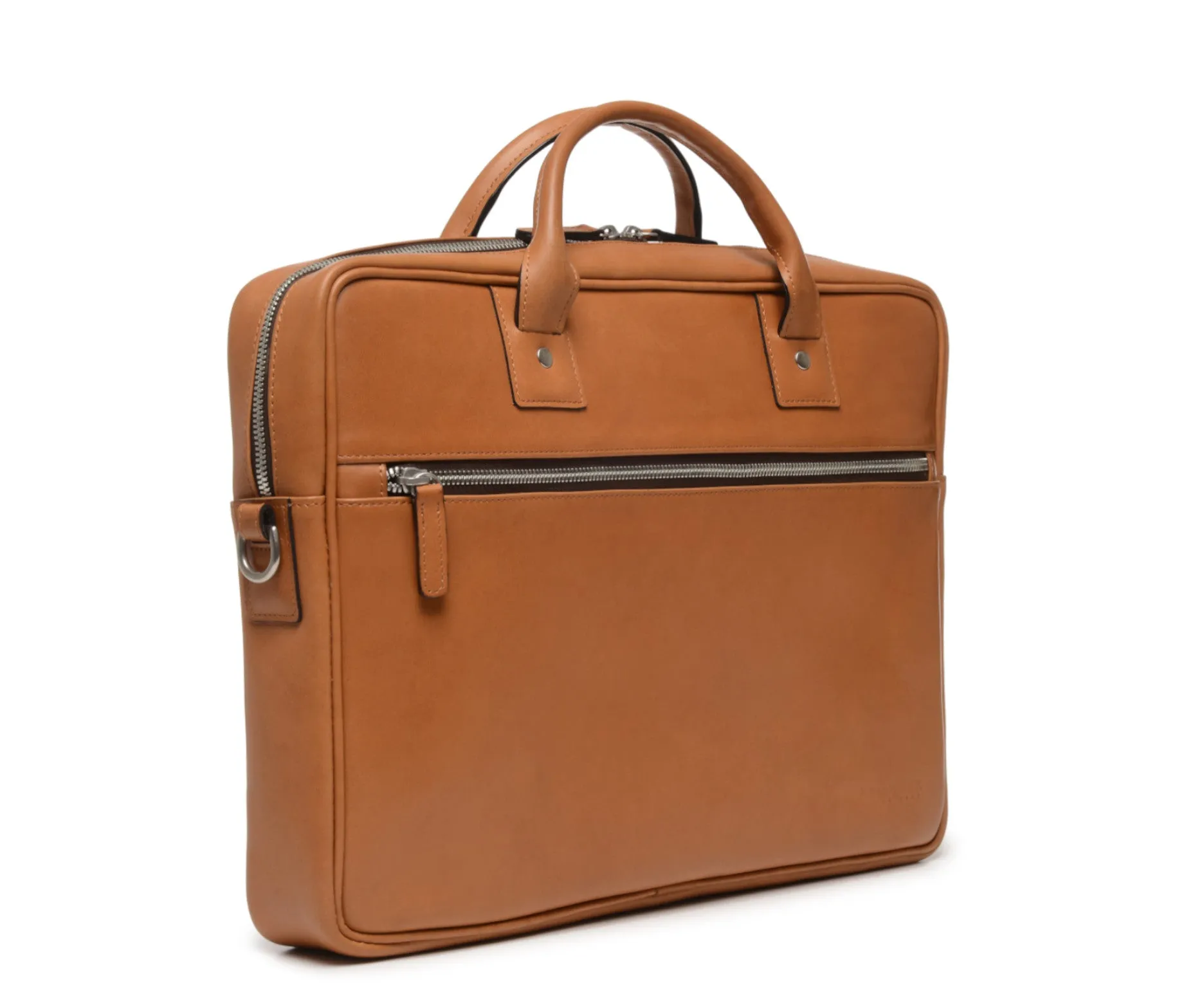 Dylan Slim Leather Briefcase sold by Korchmar product image thumbnail 4