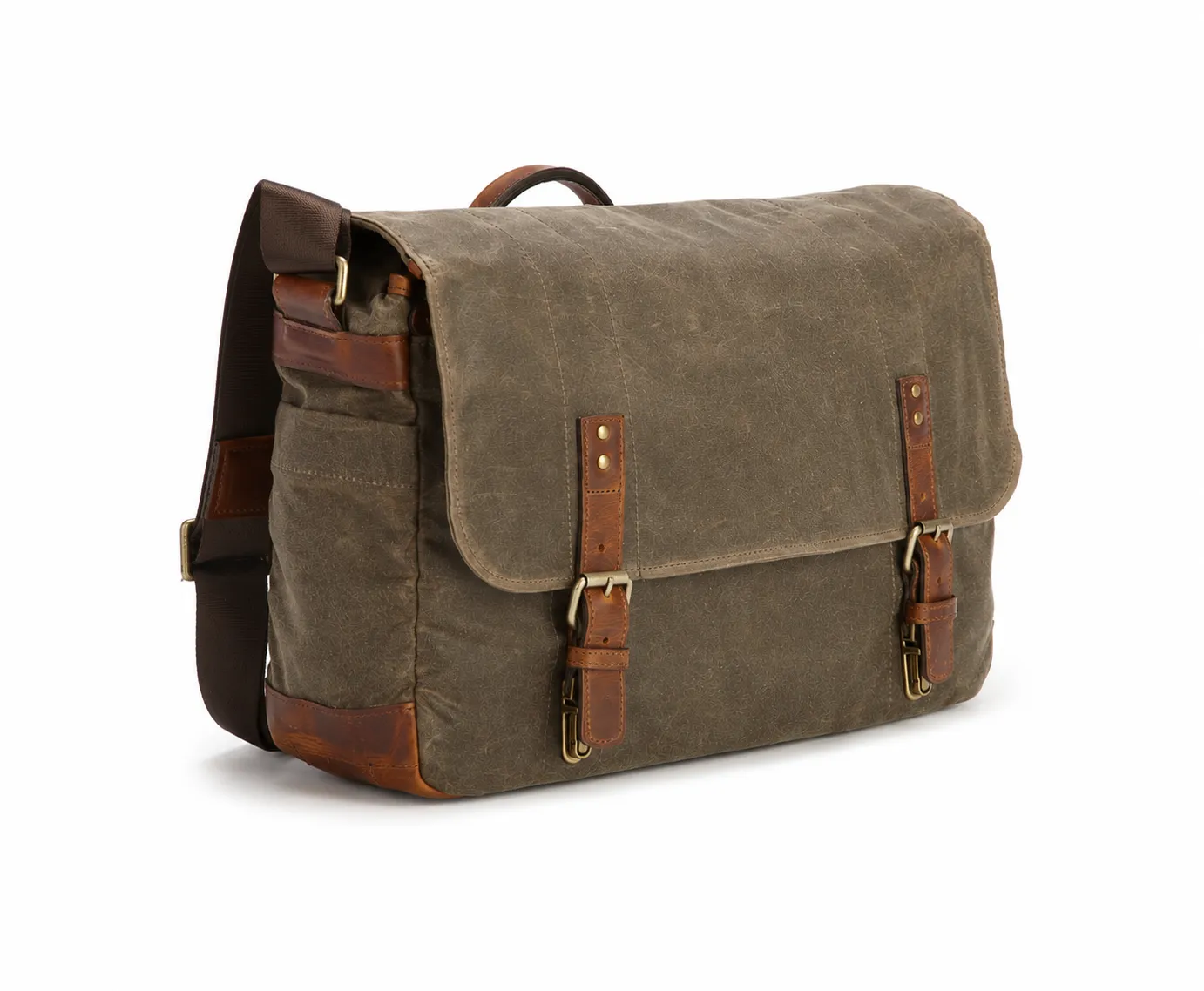 Justin Waxed Canvas Messenger sold by Korchmar product image thumbnail 3