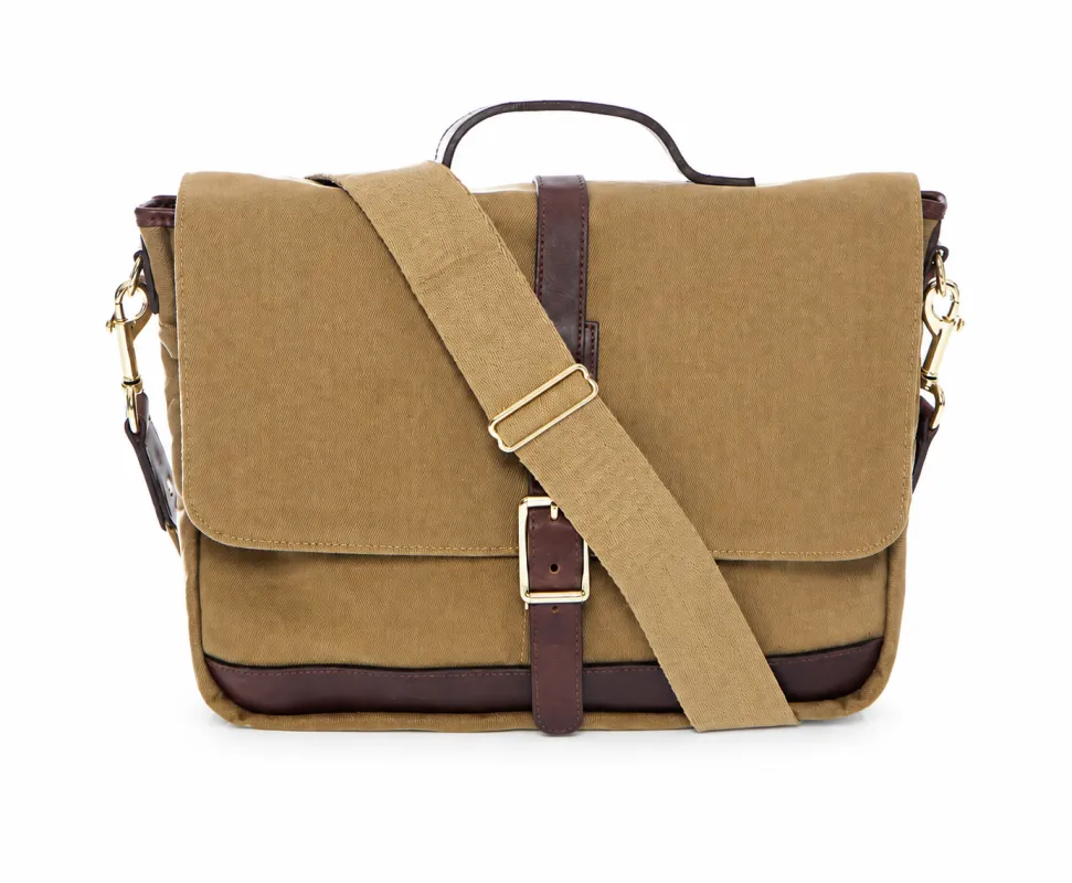 Dawson Waxed Cotton Twill Messenger made by Korchmar