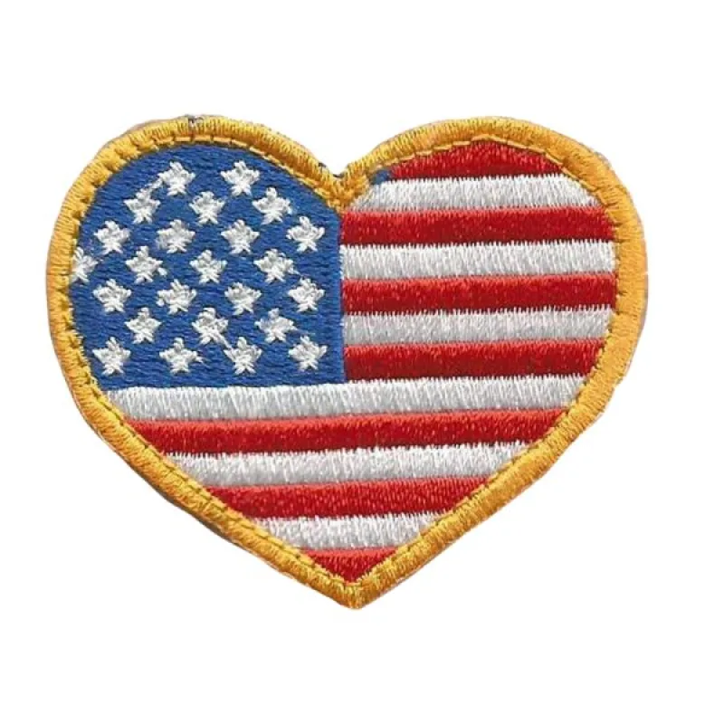 USA Heart Flag Patch - Full Color sold by Notch