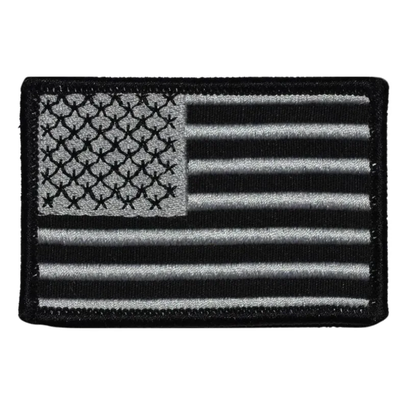 US Flag Patch - Black-Silver sold by Notch
