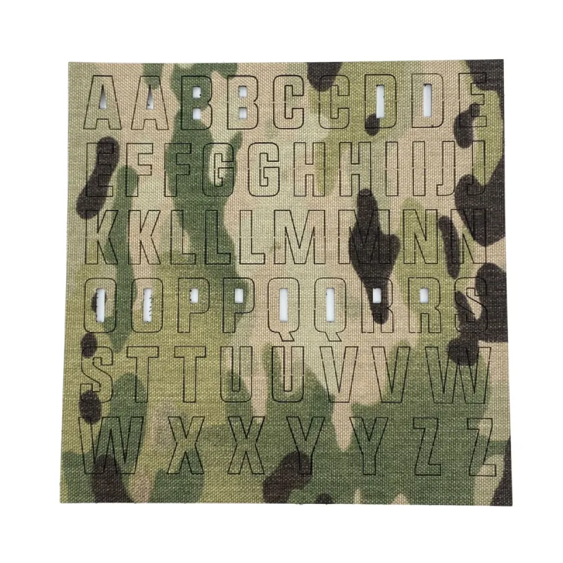 Alphabet Letters Patch Pack - Cordura-MultiCam Camo sold by Notch