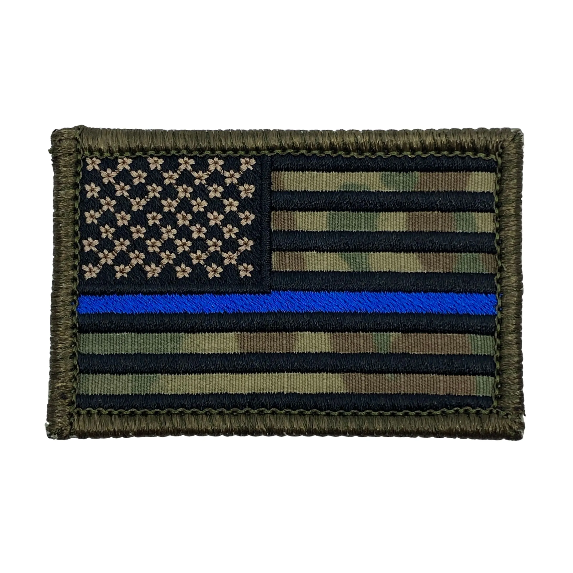 US Flag Patch - Thin Blue Line - MultiCam Camo sold by Notch