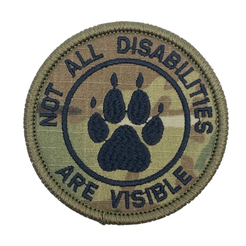 Not All Disabilities Are Visible Service Dog Patch - MultiCam sold by Notch