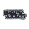 Lift Heavy Run Fast Patch - Grey-White sold by Notch