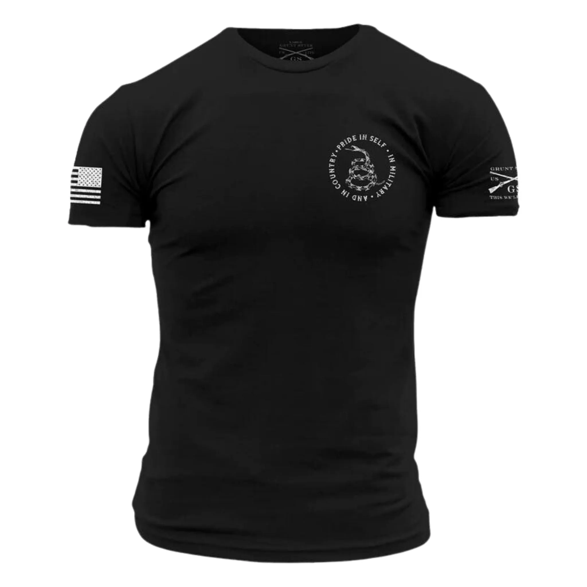 Live Free, Die Free - Black - Grunt Style Tee sold by Notch product image thumbnail 2