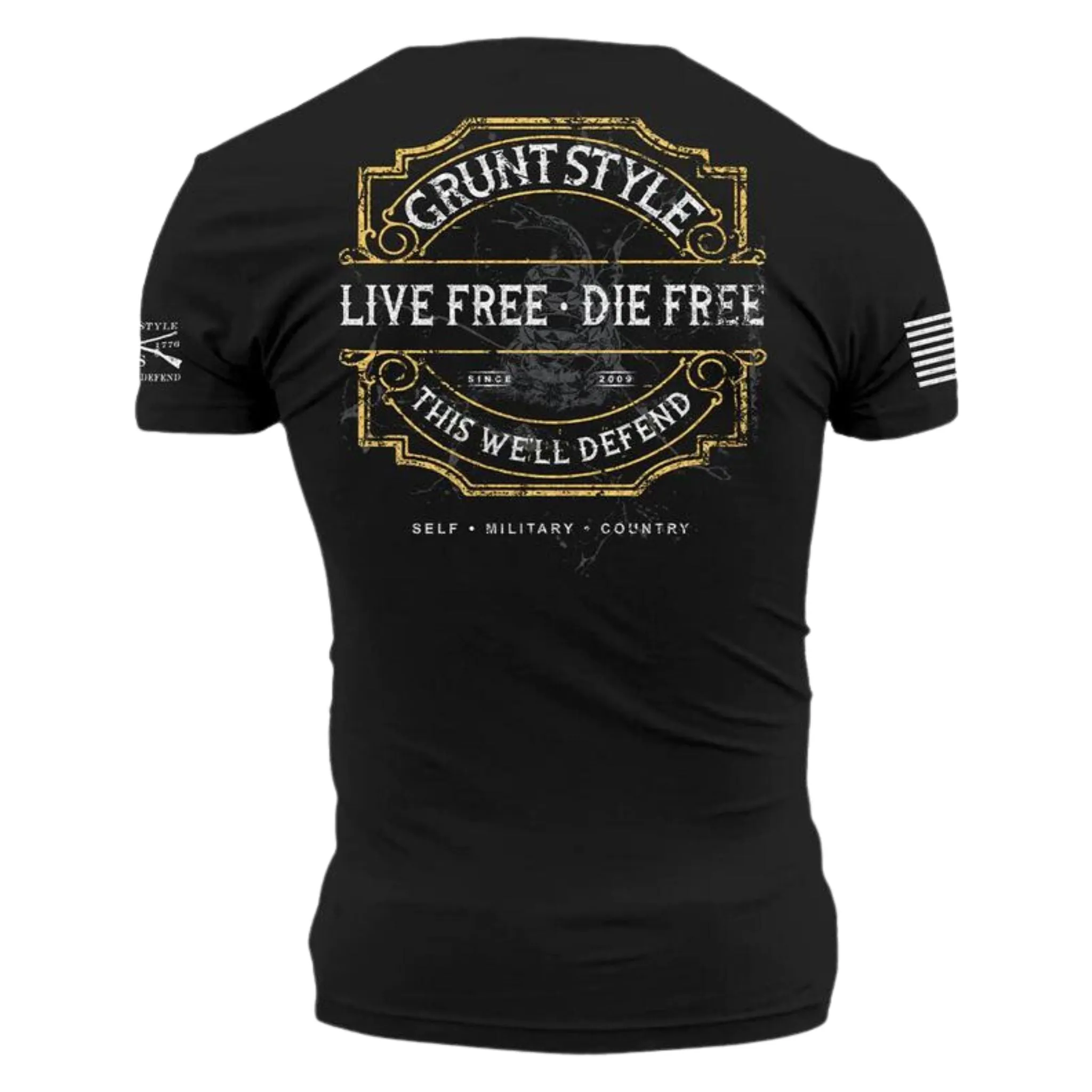 Live Free, Die Free - Black - Grunt Style Tee sold by Notch product image thumbnail 3