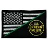 US Border Patrol/ US Flag Patch - Black-White sold by Notch