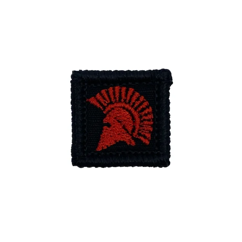 Spartan Head 1 Inch Patch - Black/Red sold by Notch