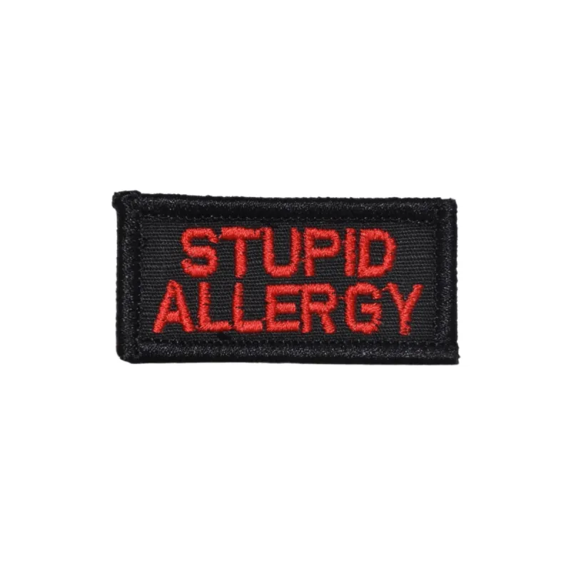 Stupid Allergy Patch - Black-Red sold by Notch