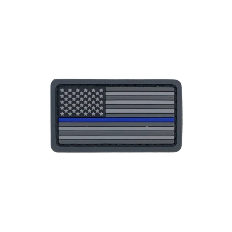 US Flag PVC Patch Mini - Thin Blue Line sold by Notch