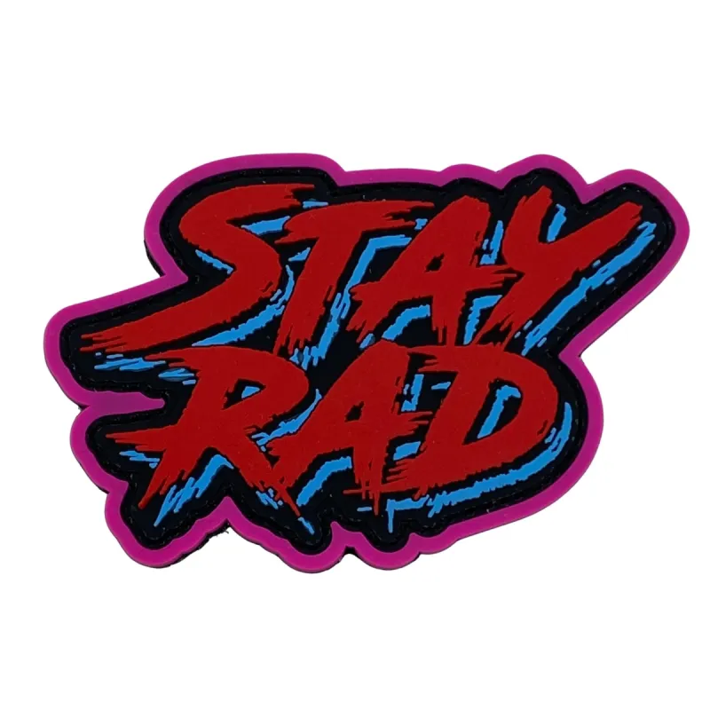 Stay Rad Text PVC Patch - Red made by Notch