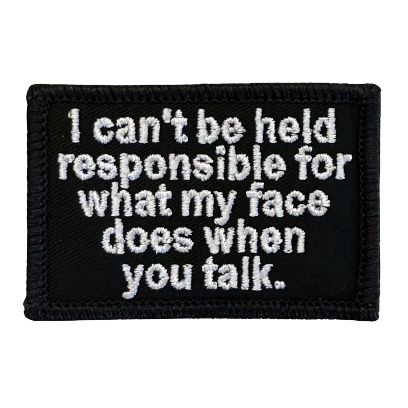 I Can't Be Held Responsible Patch- Black-White sold by Notch