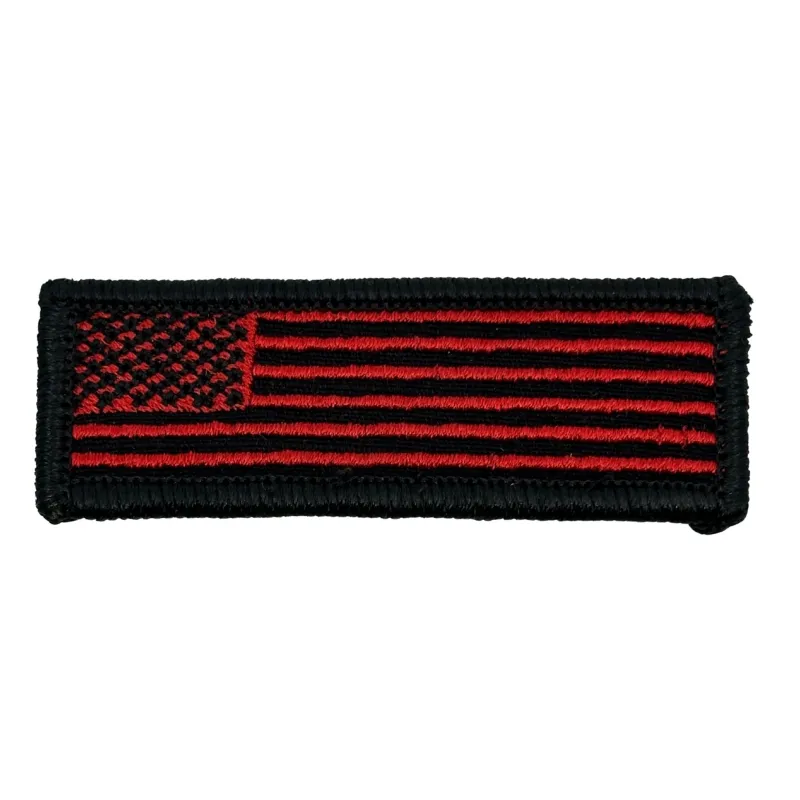 US Flag Patch 1x3 - Black-Red sold by Notch