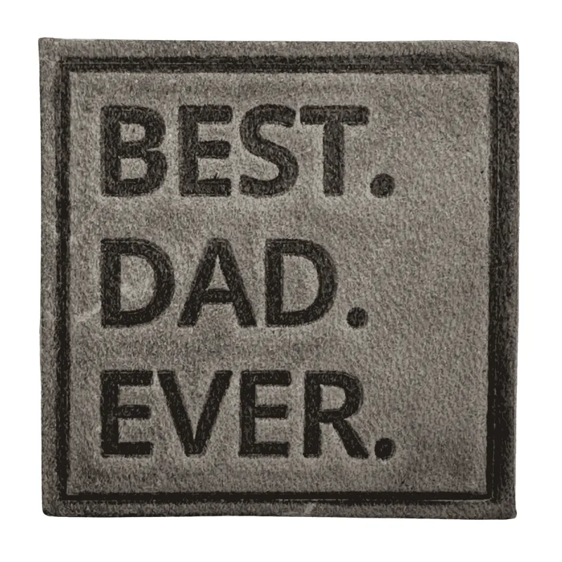 Best Dad Ever Patch - Rustic Grey Leather sold by Notch