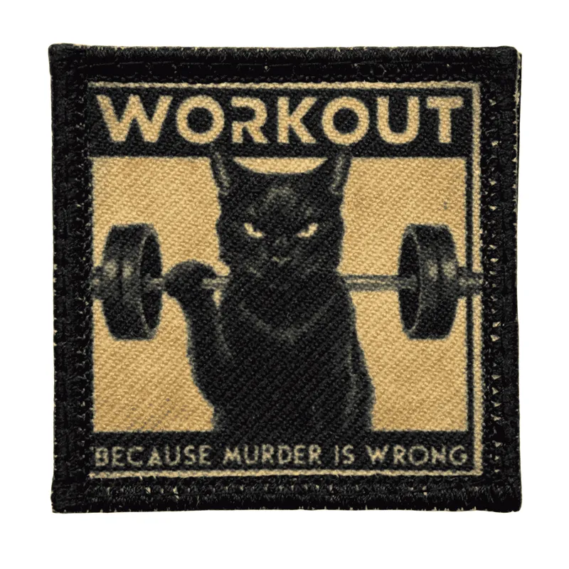 Workout Because Murder Is Wrong Patch - Black sold by Notch