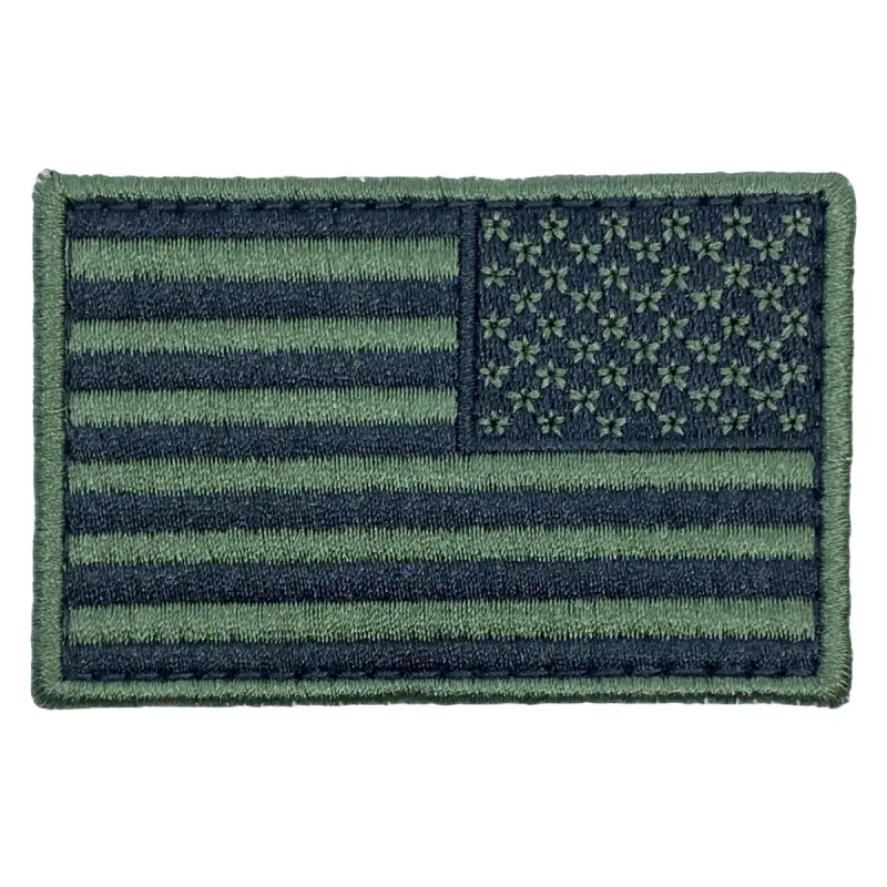 US Flag Reversed Patch - Green/Black sold by Notch