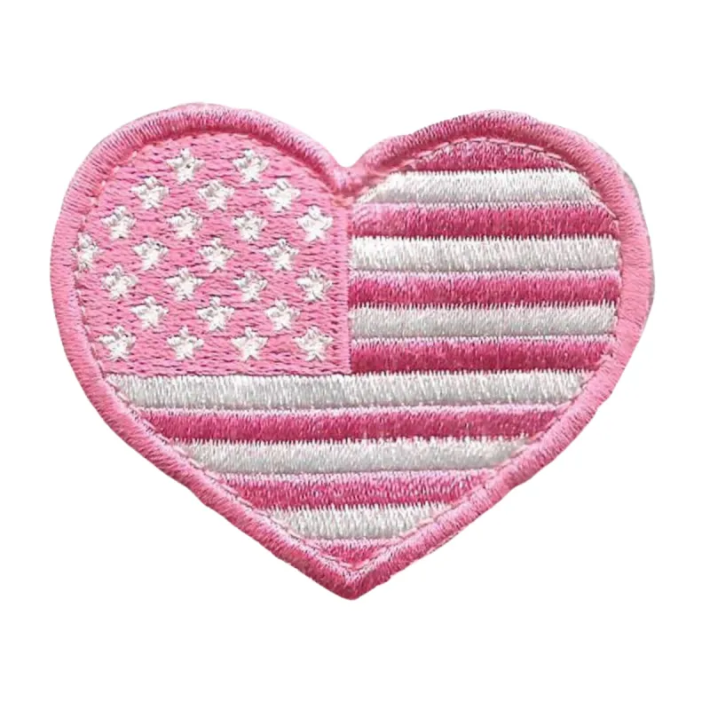 USA Heart Flag Patch - Pink sold by Notch