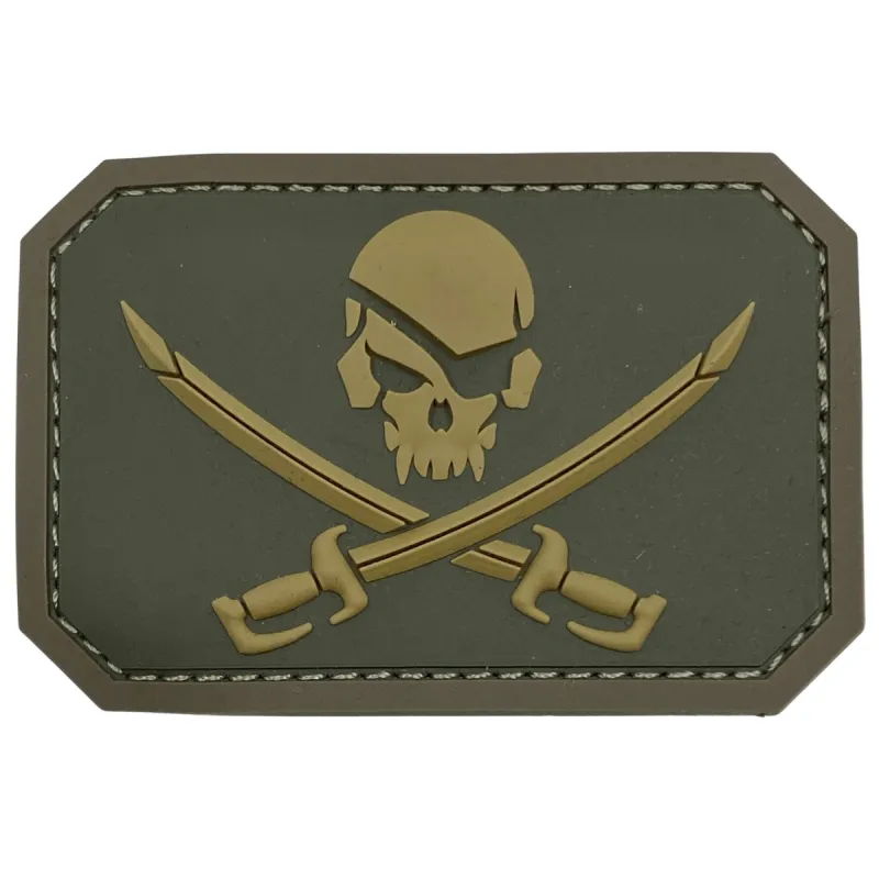 Pirate Skull Flag PVC Patch - Multicam sold by Notch