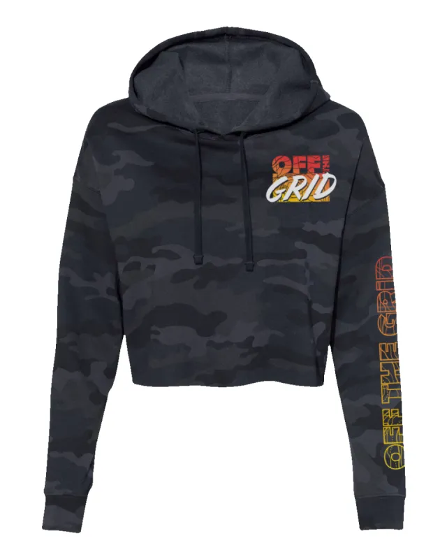 Smash & Grab Crop Hoodie - Black Camo sold by Off The Grid Surplus
