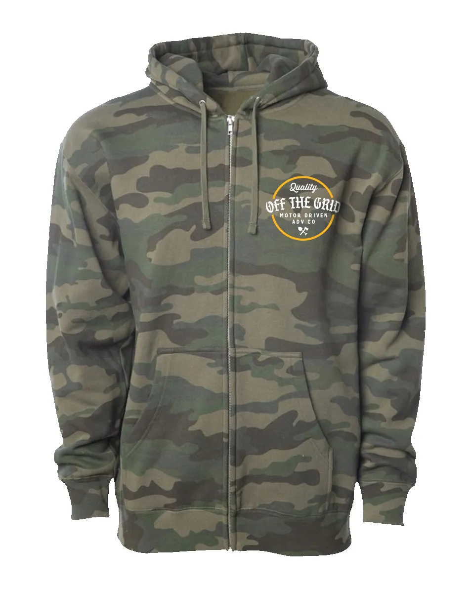 Old Fashioned Zip Hoodie sold by Off The Grid Surplus product image thumbnail 2