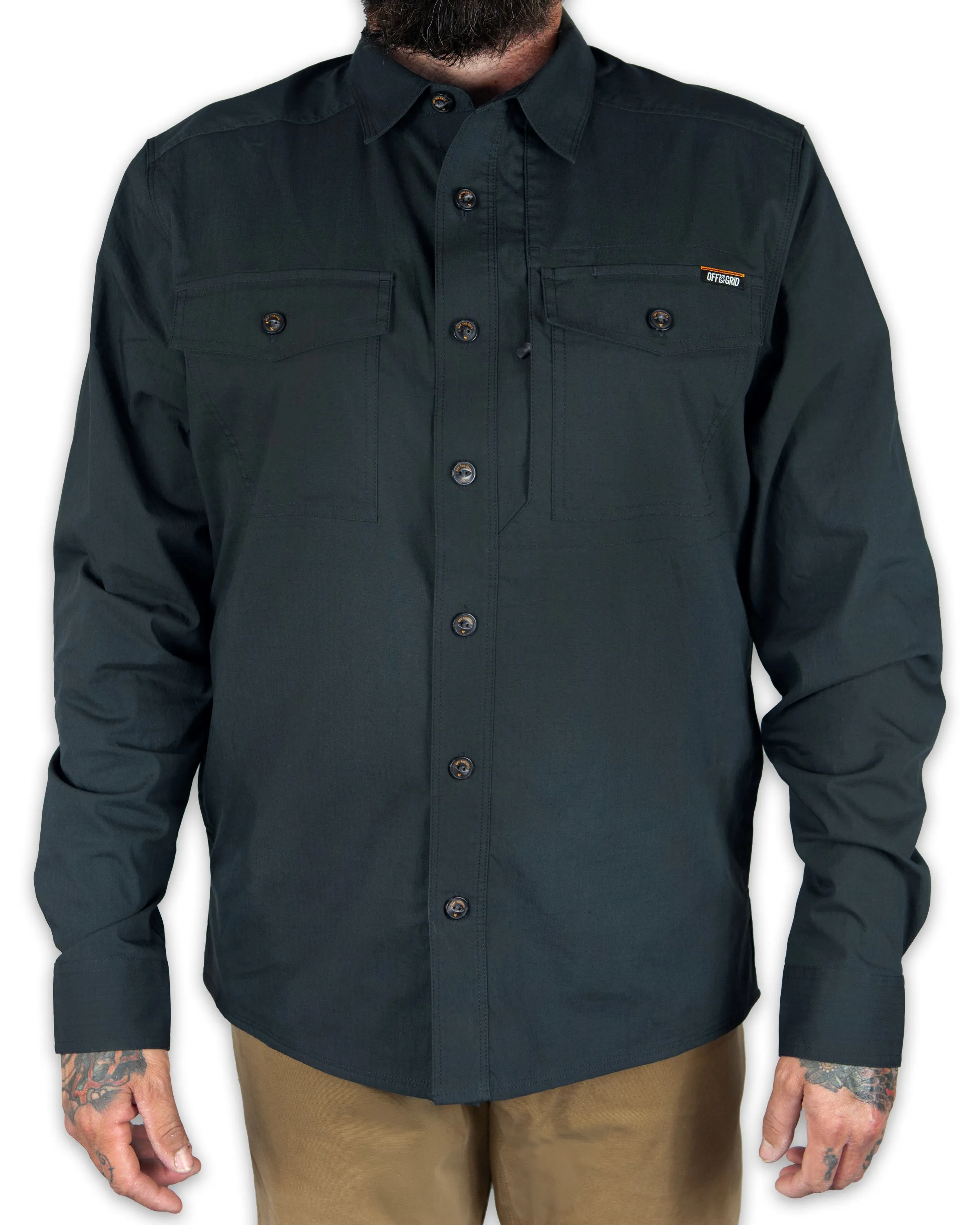 Echo Bravo LS Shirt - Vintage Black sold by Off The Grid Surplus product image thumbnail 2