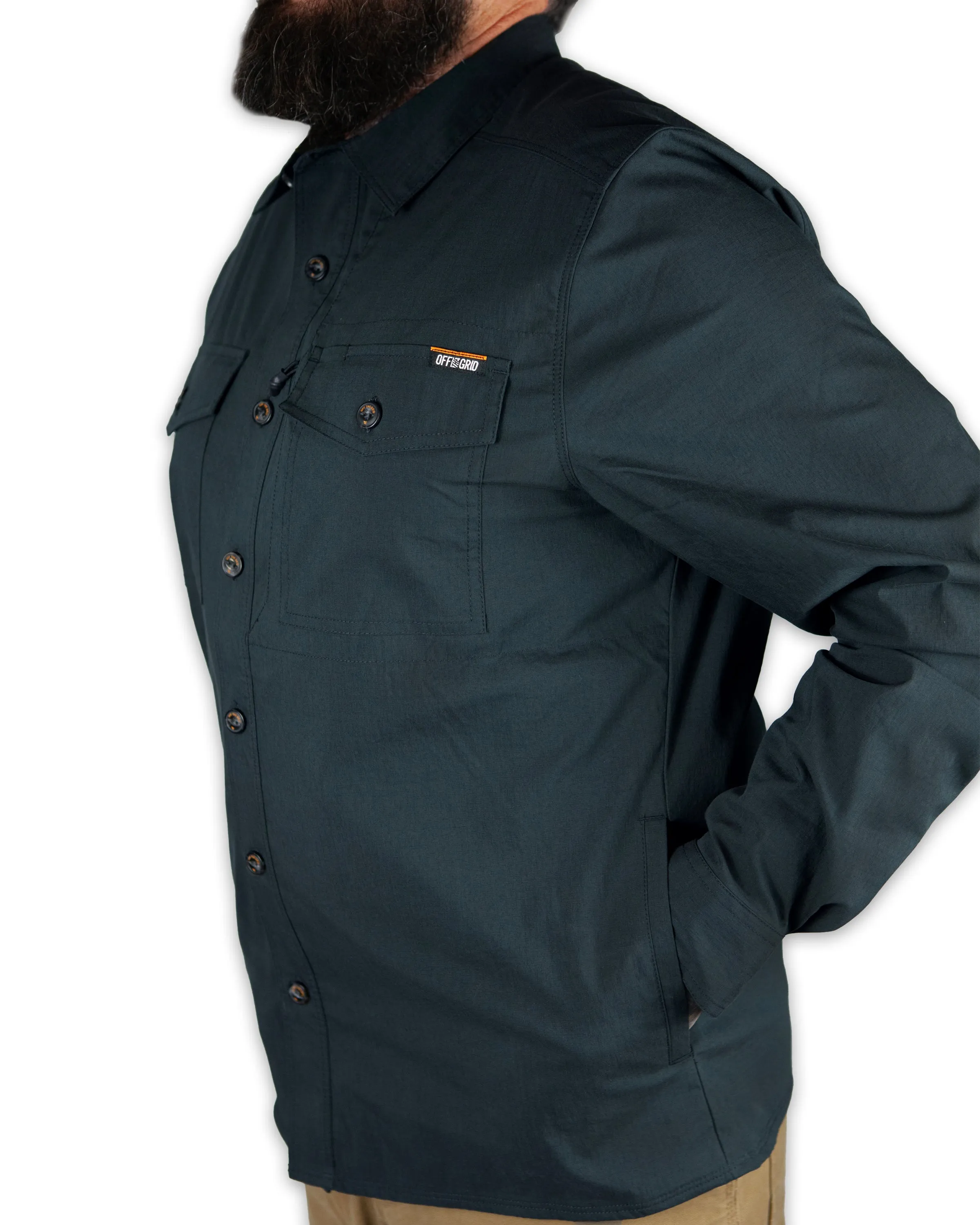 Echo Bravo LS Shirt - Vintage Black sold by Off The Grid Surplus product image thumbnail 3