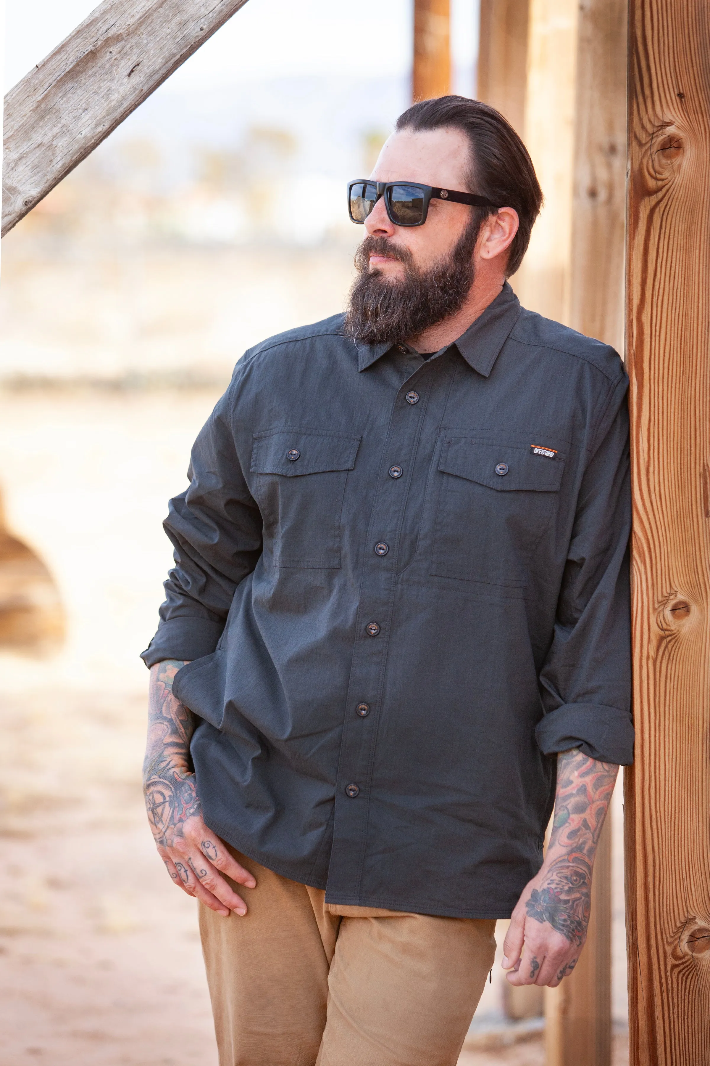 Echo Bravo LS Shirt - Vintage Black sold by Off The Grid Surplus