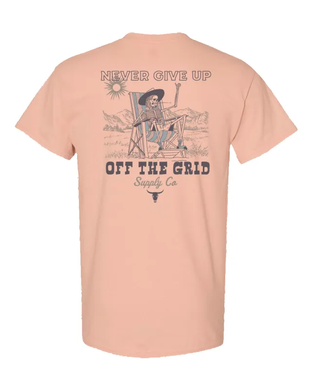 Never Give Up Tee sold by Off The Grid Surplus