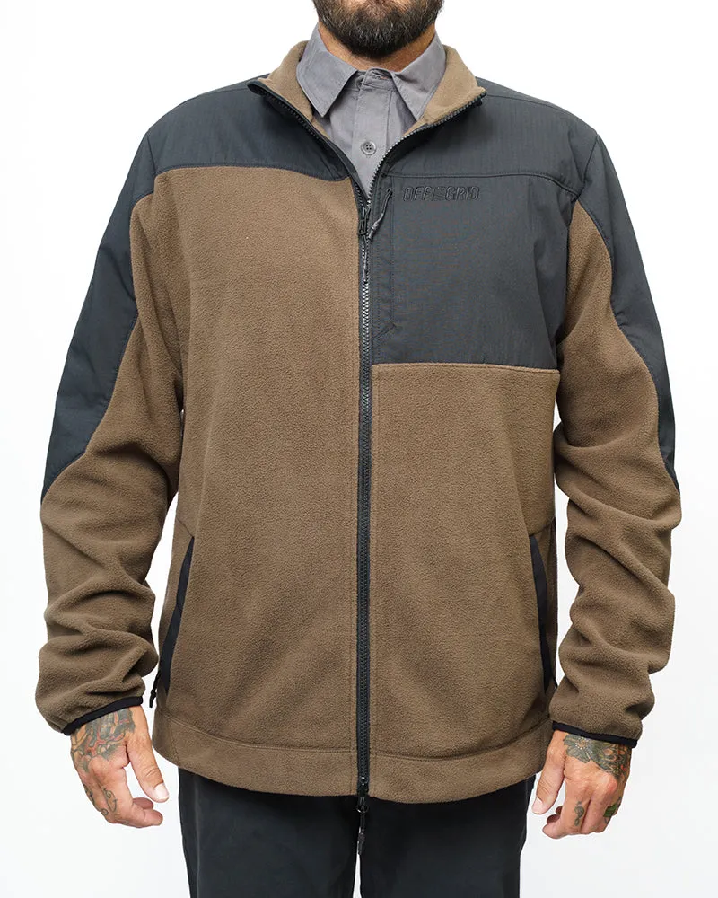 Bruin Fleece Zip Up- Major Brown sold by Off The Grid Surplus