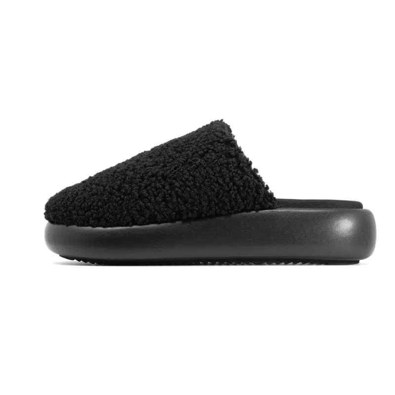 ROAM FUZZY MAGIC MOON MULE BLACK FAUX SHEARLING sold by ROAM