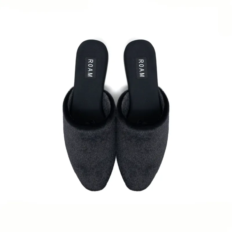 ROAM PONY MULE BLACK FAUX CALF HAIR sold by ROAM