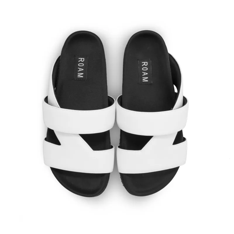 ROAM 7 SANDALS WHITE VEGAN LEATHER sold by ROAM