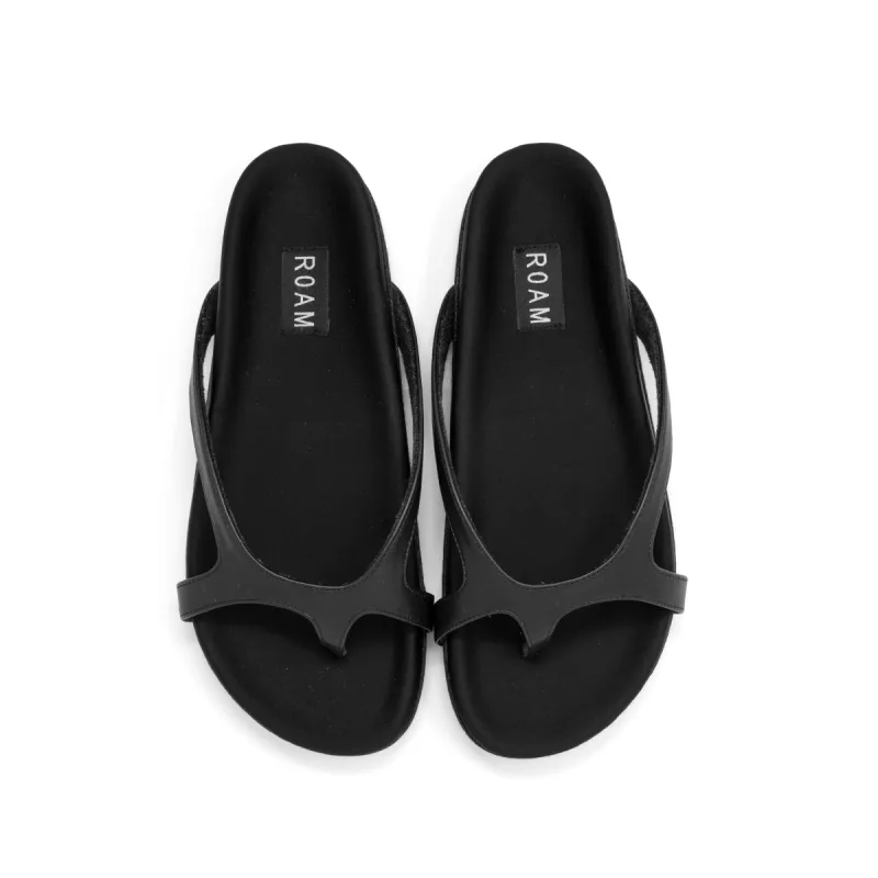 ROAM DEMI THONG BLACK VEGAN LEATHER sold by ROAM