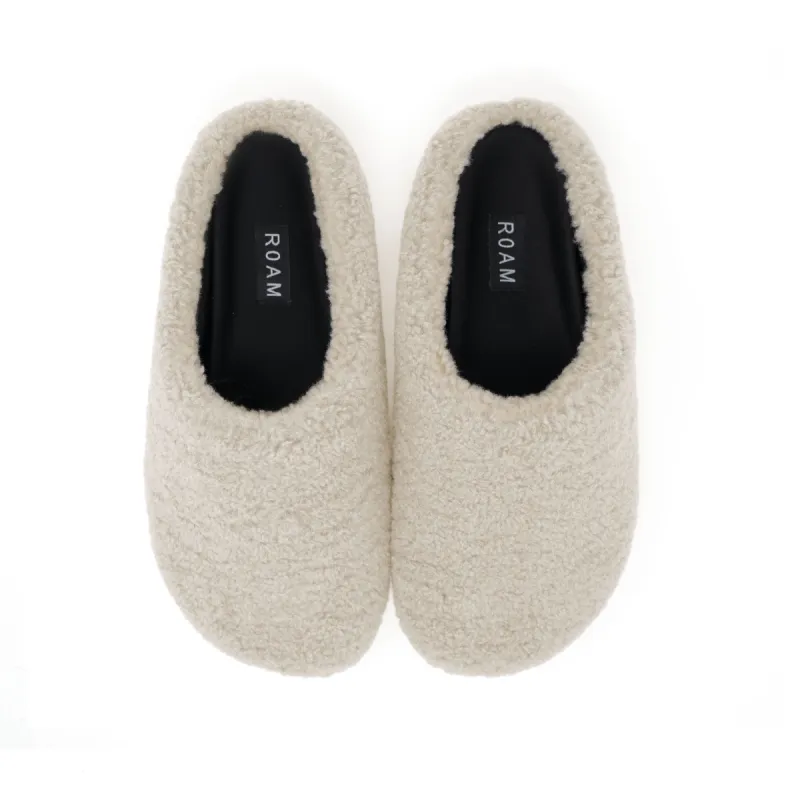 ROAM FUZZY CLOG BONE FAUX SHEARLING sold by ROAM