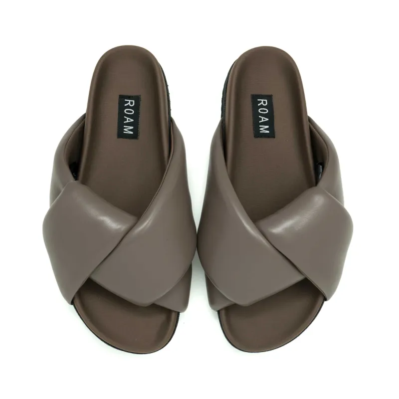 ROAM FOLDY PUFFY TAUPE VEGAN LEATHER sold by ROAM